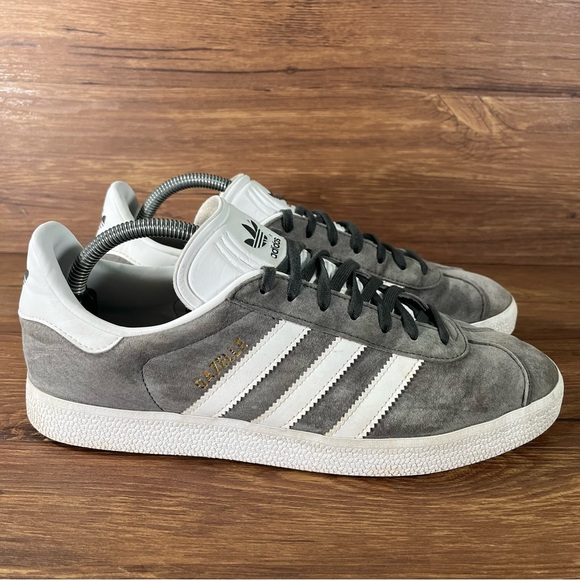 Adidas Men's Gray Gazelle Sneakers - Picture 1 of 10